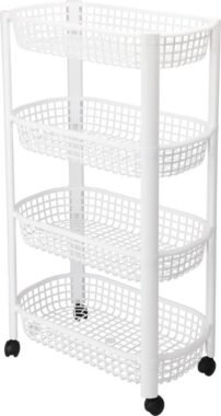 Keukentrolley 4 Wielen - Wit